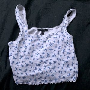 Flowery White Tank